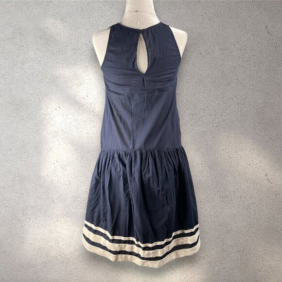 Karen Walker Runaway The Day Nautical Mini Dress Womens 0 Navy White Sailor Chic - Picture 2 of 10